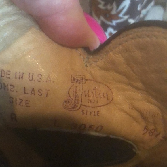 Justin cowboy boots size 6 - Picture 5 of 10